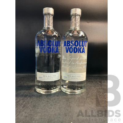ABSOLUT VODKA 1L - Lot of 2
