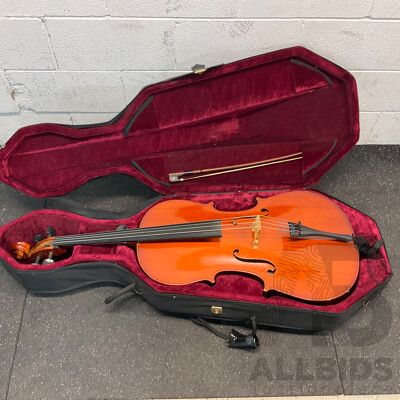 Orchestral Cello and Bow in Carry Case