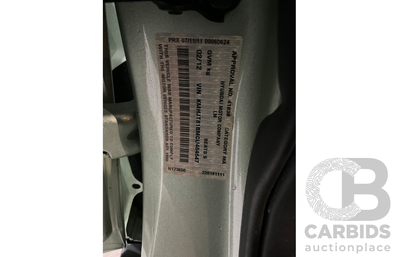 2/2012 Hyundai Ix35 Active (FWD) LM MY12 4d Wagon Eco Green Metallic 2.0L