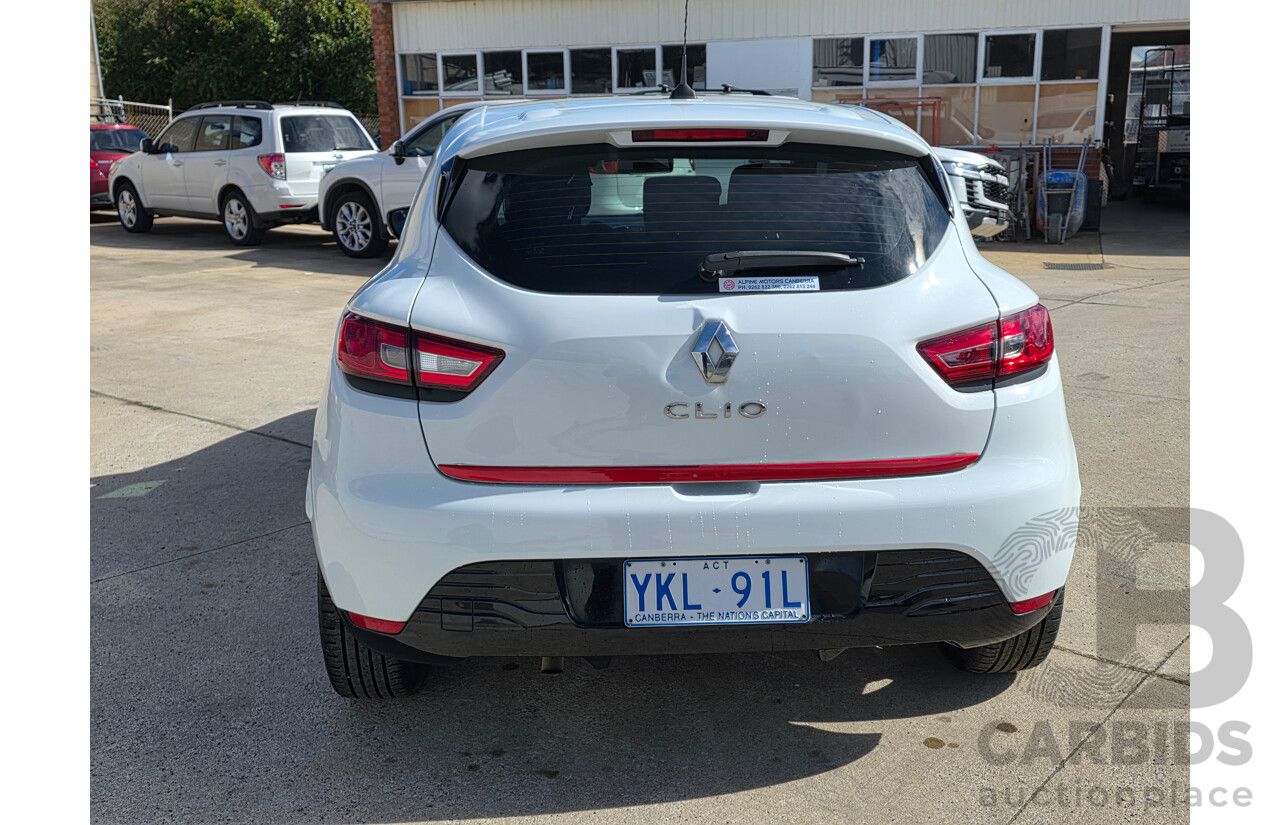 02/2015 Renault Clio Expression X98 5D Hatchback White Turbo 1.2L