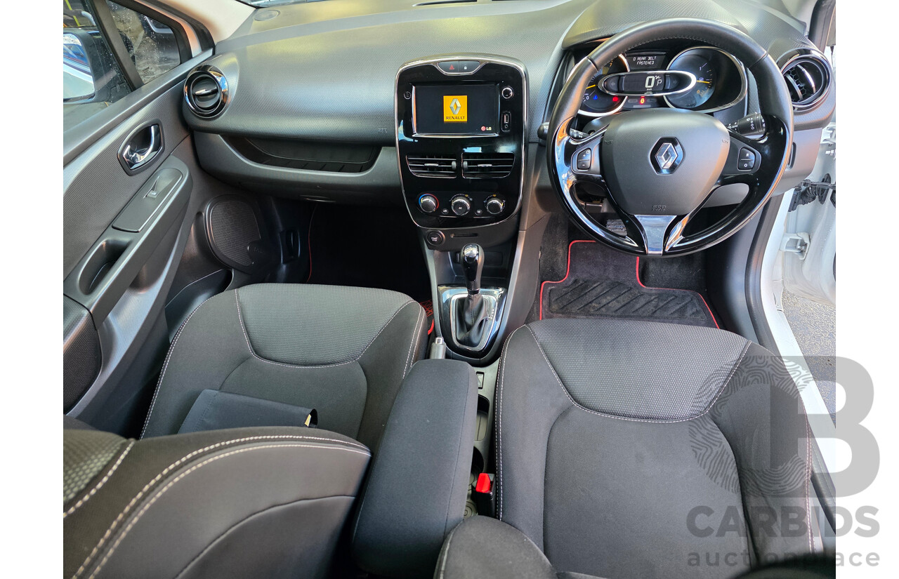 02/2015 Renault Clio Expression X98 5D Hatchback White Turbo 1.2L