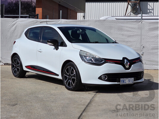 02/2015 Renault Clio Expression X98 5D Hatchback White Turbo 1.2L