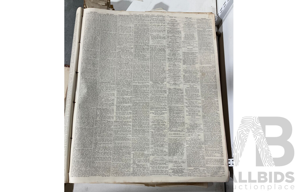 Hard Cover Bound Sydney Morning Herald Newspaper Archive September to October 1937