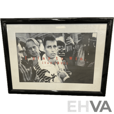 Framed Photo of IVAN LENDL, 71 X 94 Cm (frame)