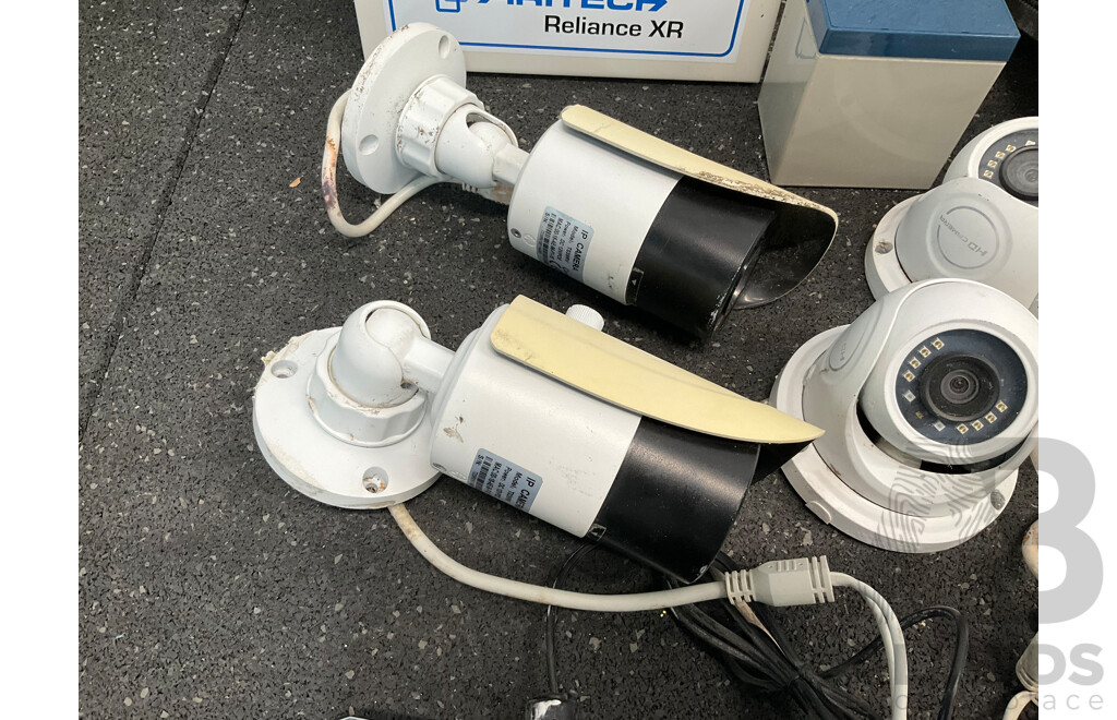 CCTV IP Camera Kit, Including Video Recorder, Several Dome and Bullet Security Cameras