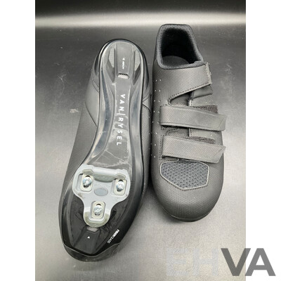 VAN RYSEL Road Cycling Shoes 100 (Size US W13/M11.5) and Bicycle Inner Tube (700x23/32C) - Lot of 2