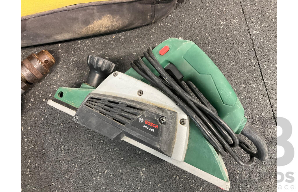 Assorted Power Tools, Including MAKITA Circular Saw, DeWALT Reciprocating Saw, MAKITA Drill and BOSCH Planer - Lot of 4