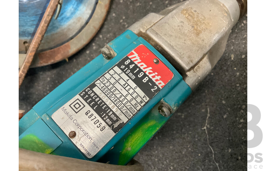Assorted Power Tools, Including MAKITA Circular Saw, DeWALT Reciprocating Saw, MAKITA Drill and BOSCH Planer - Lot of 4