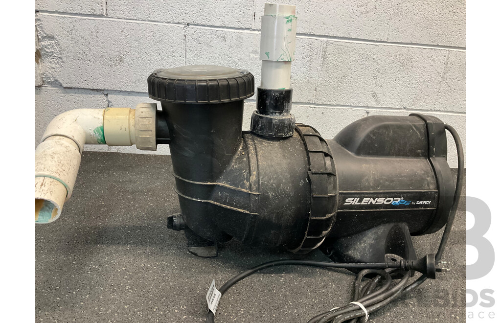 DAVEY SILENSOR Pool Pump and Bladeless Floor Fan - Lot of 2