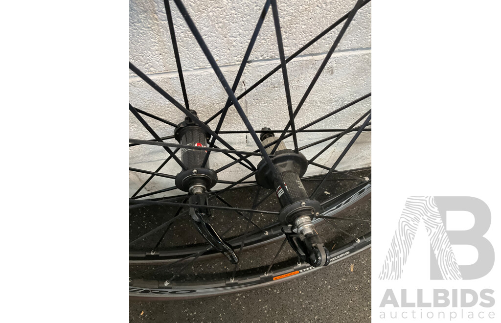 Pair of FULCRUM Racing Zero Road Bike Wheels with Continental Gatorskin Tires