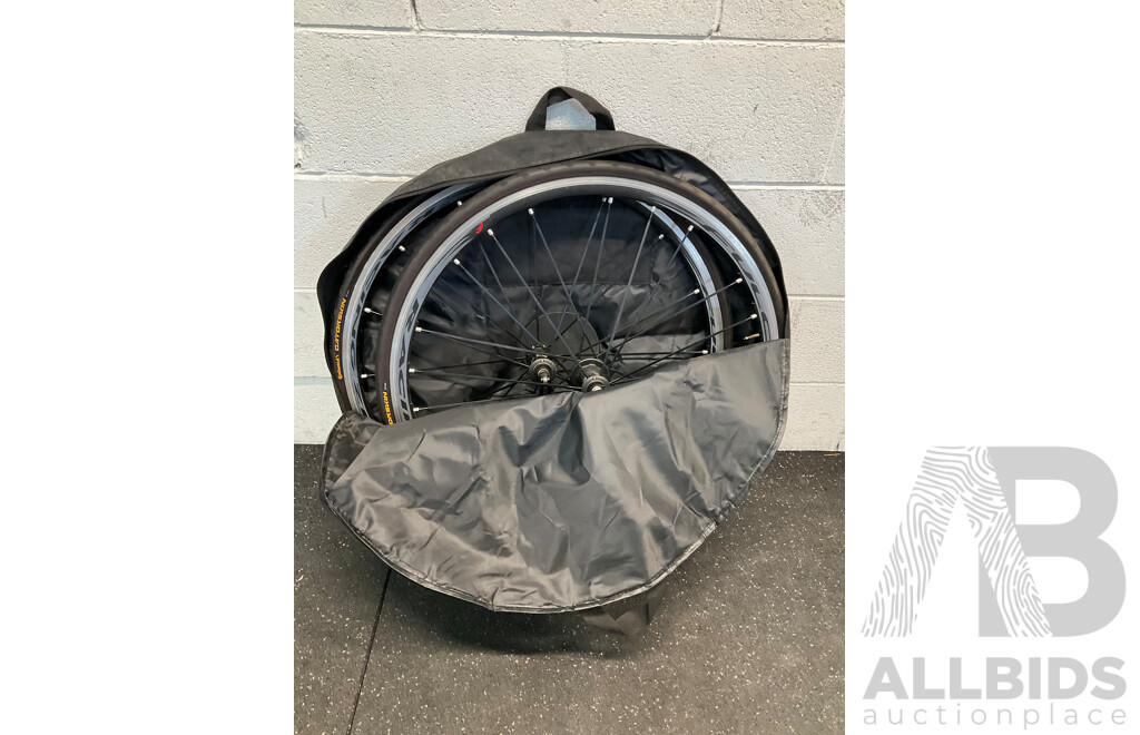 Pair of FULCRUM Racing Zero Road Bike Wheels with Continental Gatorskin Tires