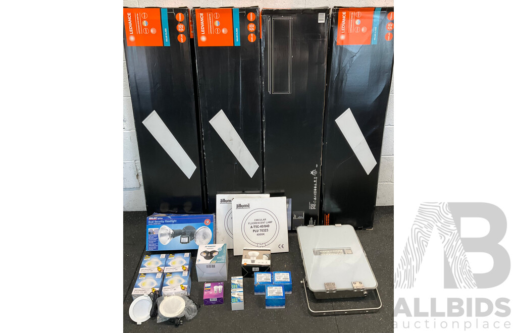 Assorted Lighting Products - LEDVANCE, ALLUME, ARLEC, PHILIPS, BRILLIANT SMART and More - Lot of 22