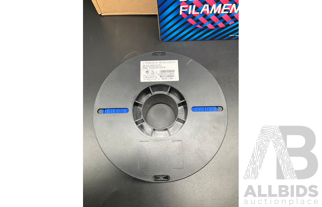 Assorted 3D Printer Filament, Including Red, Blue and Black - Lot of 3