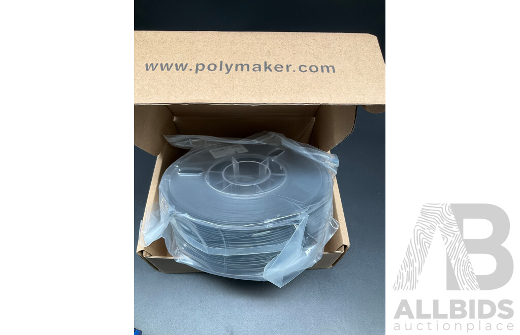 Assorted 3D Printer Filament, Including Red, Blue and Black - Lot of 3