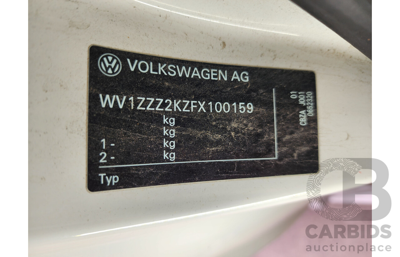 4/2015 Volkswagen Caddy Tsi160 2K MY15 3d Van White 1.2L