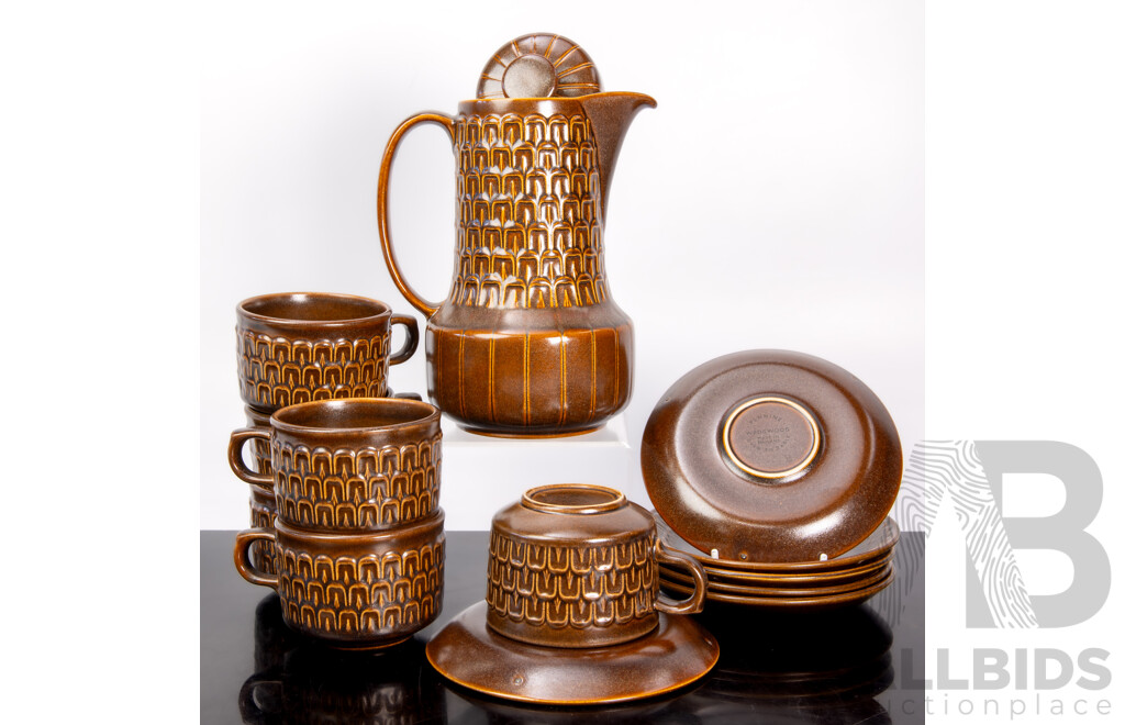 Mid Century Wedgwood 13 Piece Coffee Service in Pennine Pattern