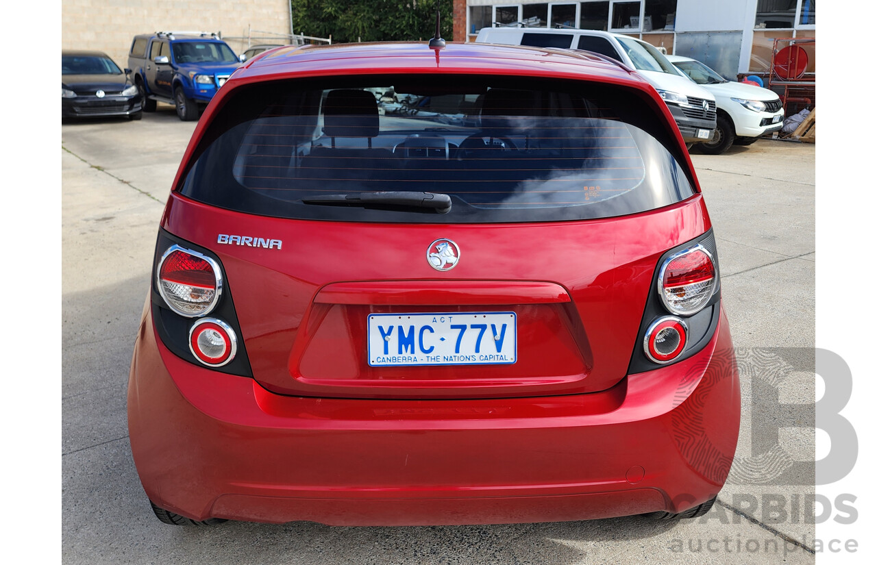 3/2012 Holden Barina  TM 5d Hatchback Red 1.6L