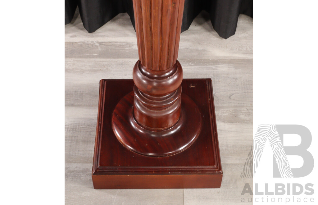 Reproduction Mahogany Fluted Pedestal