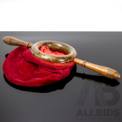 Turn of the Century Oak Church Collection Bag