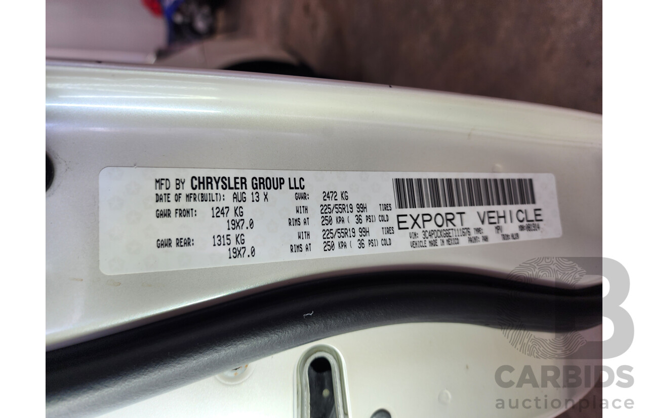 11/2013 Dodge Journey R/T JC MY12 4d Wagon White 3.6L