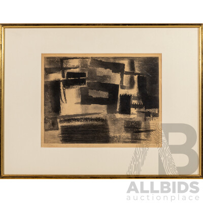 Felicia Pacanowska, (20th Century, Polish, 1907-2002), Untitled Abstract Composition, Original Limited Edition Signed Etching, 53 x 59 cm