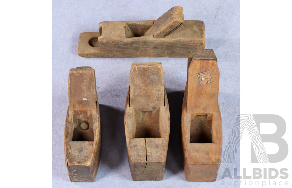 Collection of Vintage Timber Hand Tools Inc Planes and Marking Gauges