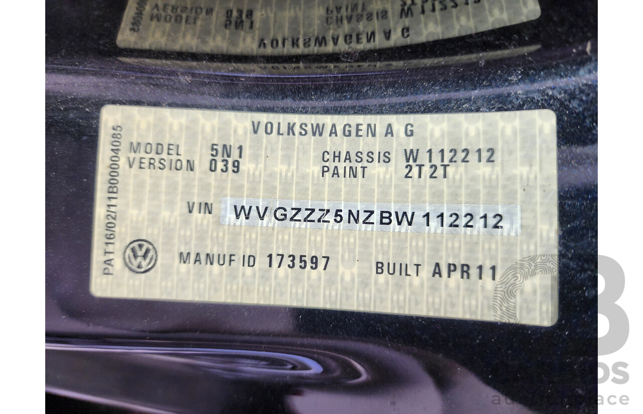 6/2011 Volkswagen Tiguan 103 TDI 5NC MY11 4d Wagon Black 2.0L