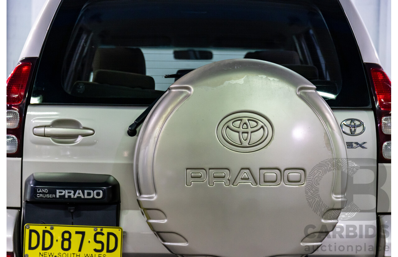 2/2007 Toyota Landcruiser Prado GX (4x4) KDJ120R 07 Upgrade 4d Wagon Dune Metallic Turbo Diesel 3.0L