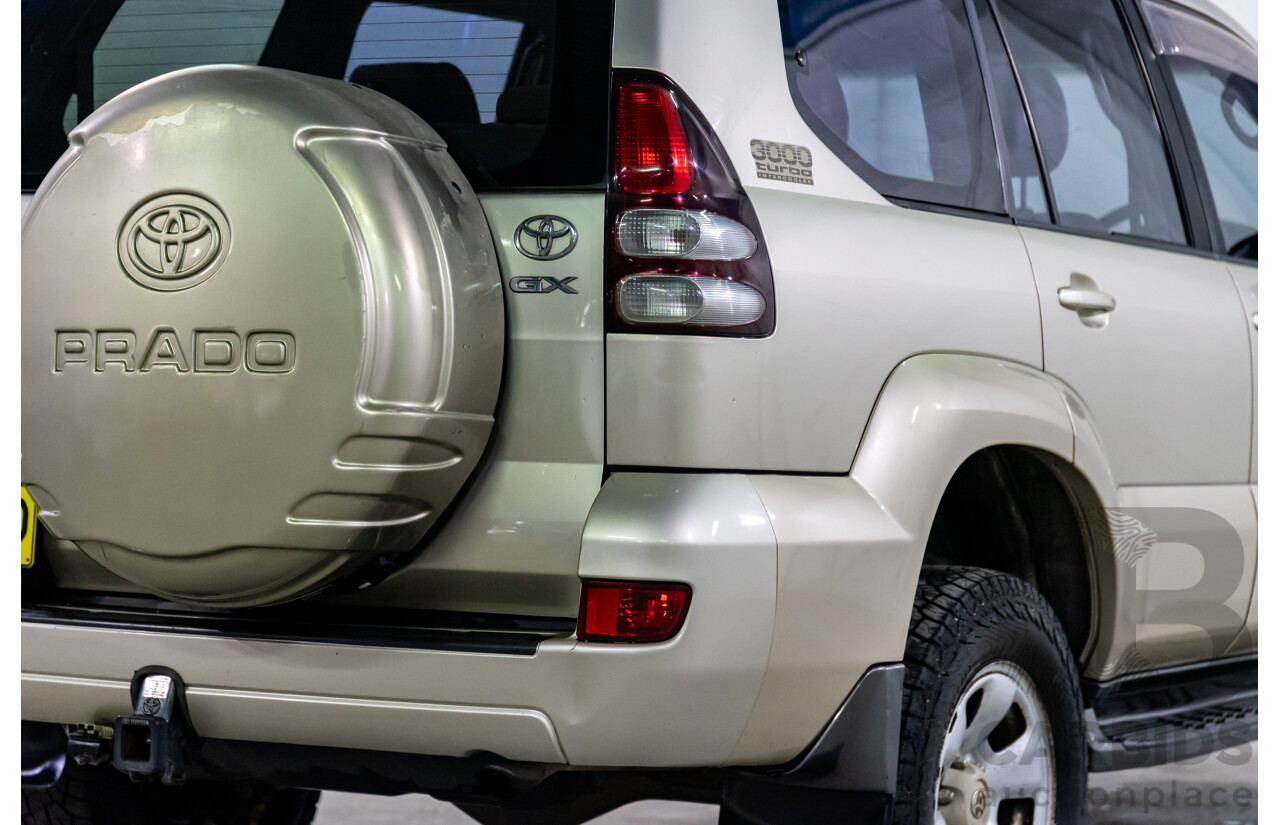 2/2007 Toyota Landcruiser Prado GX (4x4) KDJ120R 07 Upgrade 4d Wagon Dune Metallic Turbo Diesel 3.0L
