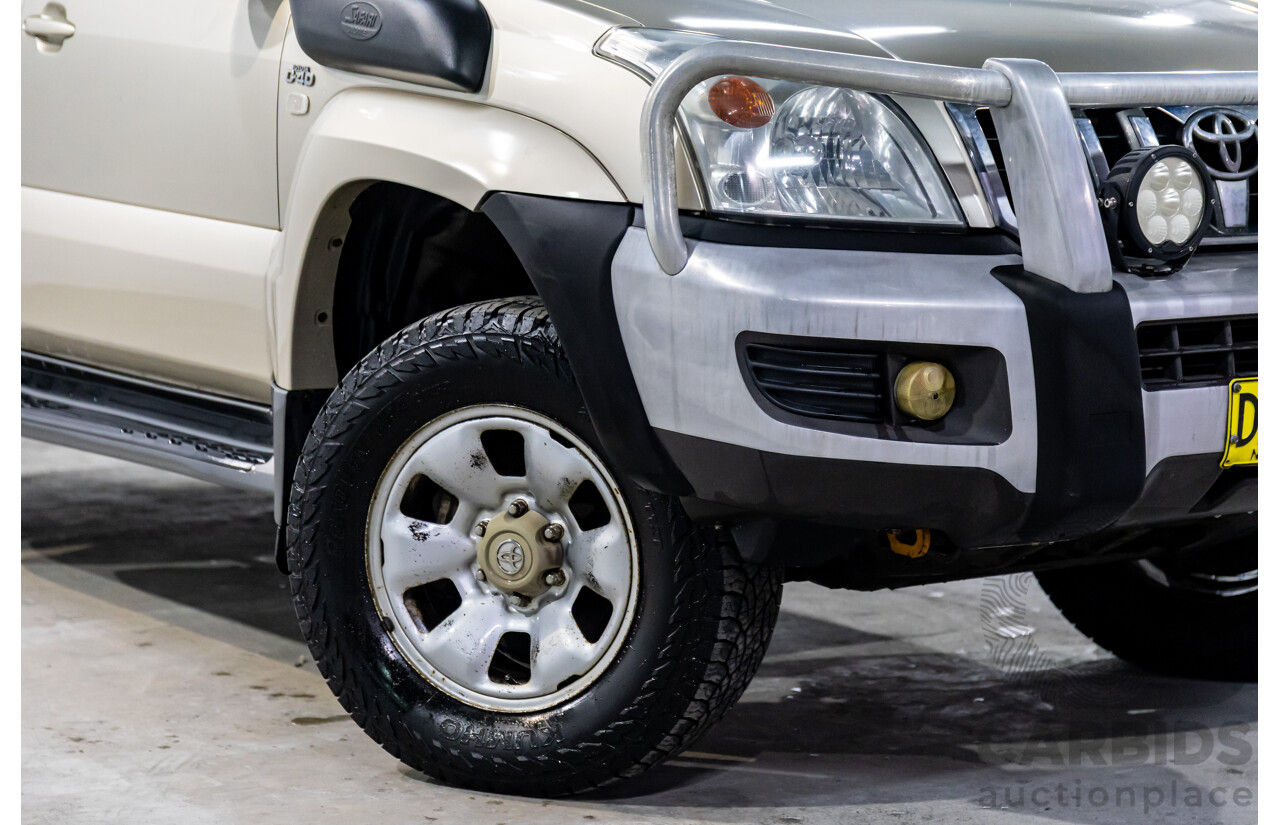 2/2007 Toyota Landcruiser Prado GX (4x4) KDJ120R 07 Upgrade 4d Wagon Dune Metallic Turbo Diesel 3.0L