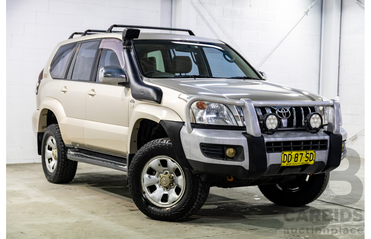 2/2007 Toyota Landcruiser Prado GX (4x4) KDJ120R 07 Upgrade 4d Wagon Dune Metallic Turbo Diesel 3.0L