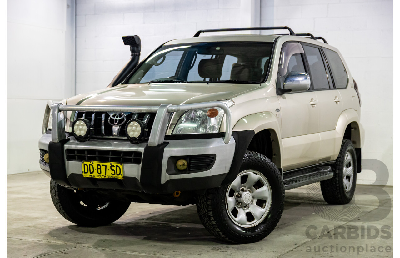 2/2007 Toyota Landcruiser Prado GX (4x4) KDJ120R 07 Upgrade 4d Wagon Dune Metallic Turbo Diesel 3.0L