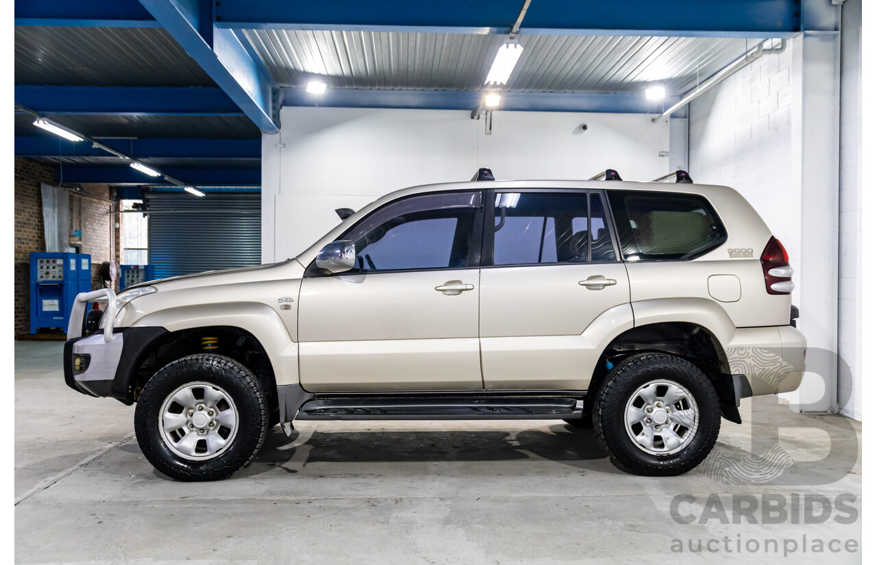 2/2007 Toyota Landcruiser Prado GX (4x4) KDJ120R 07 Upgrade 4d Wagon Dune Metallic Turbo Diesel 3.0L
