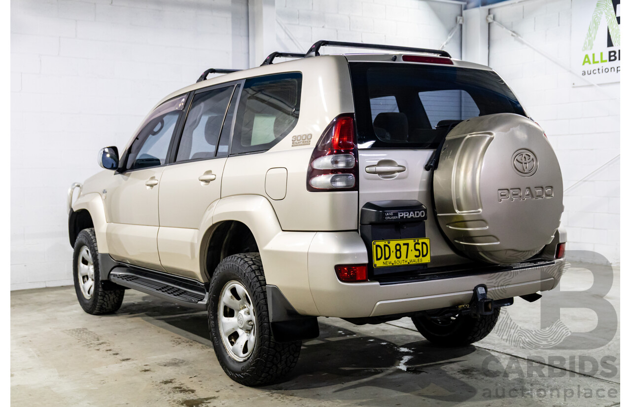 2/2007 Toyota Landcruiser Prado GX (4x4) KDJ120R 07 Upgrade 4d Wagon Dune Metallic Turbo Diesel 3.0L
