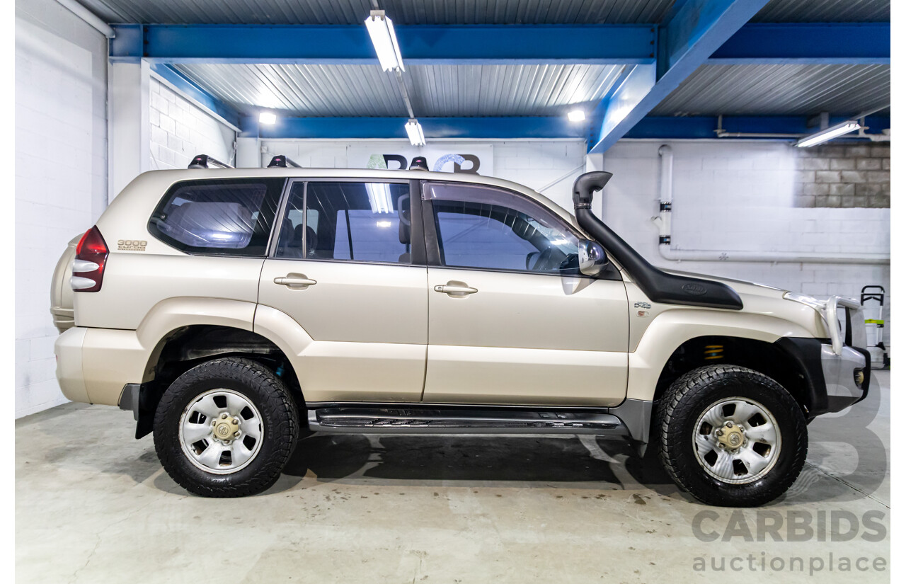 2/2007 Toyota Landcruiser Prado GX (4x4) KDJ120R 07 Upgrade 4d Wagon Dune Metallic Turbo Diesel 3.0L