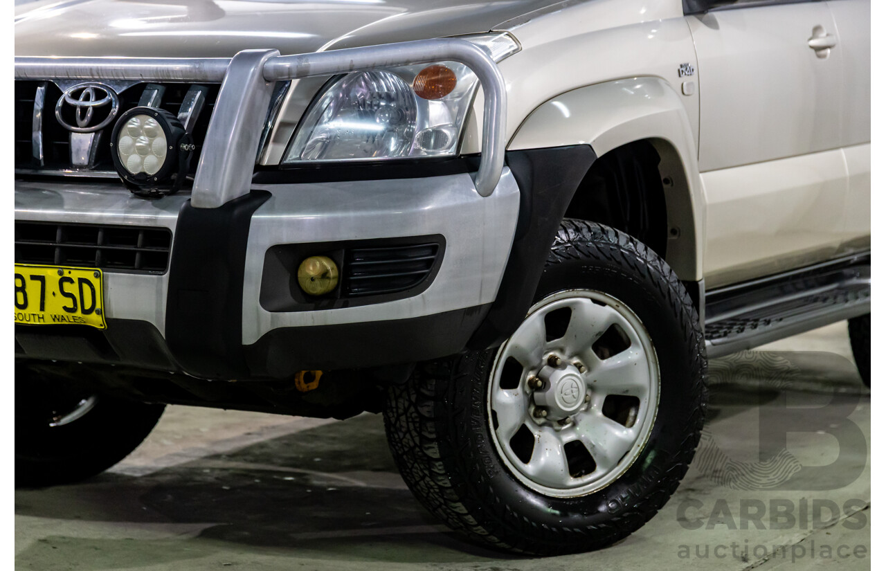 2/2007 Toyota Landcruiser Prado GX (4x4) KDJ120R 07 Upgrade 4d Wagon Dune Metallic Turbo Diesel 3.0L