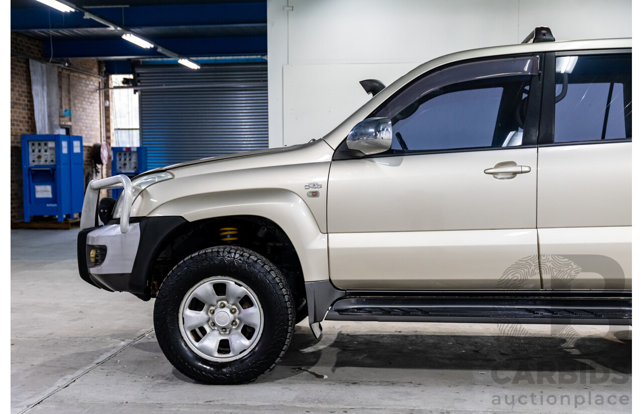 2/2007 Toyota Landcruiser Prado GX (4x4) KDJ120R 07 Upgrade 4d Wagon Dune Metallic Turbo Diesel 3.0L