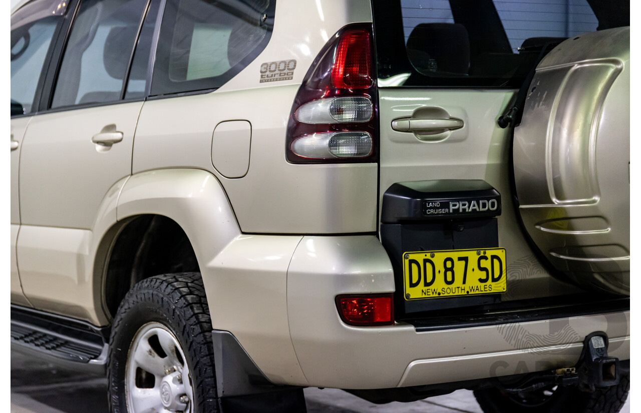 2/2007 Toyota Landcruiser Prado GX (4x4) KDJ120R 07 Upgrade 4d Wagon Dune Metallic Turbo Diesel 3.0L
