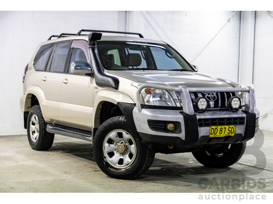 2/2007 Toyota Landcruiser Prado GX (4x4) KDJ120R 07 Upgrade 4d Wagon Dune Metallic Turbo Diesel 3.0L