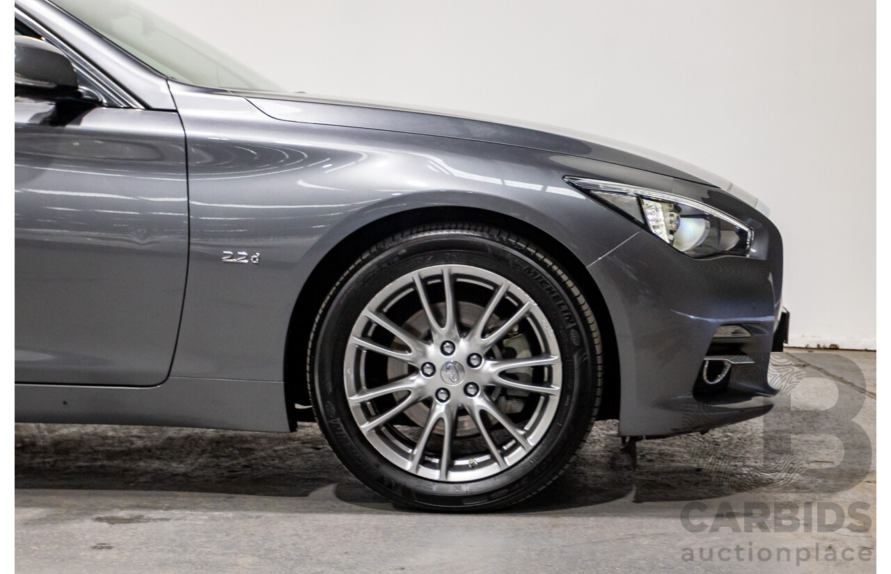 08/2016 Infiniti Q50 2.2d GT RWD V37 MY17 4D Sedan Graphite Shadow Grey Metallic Turbo Diesel 2.1L