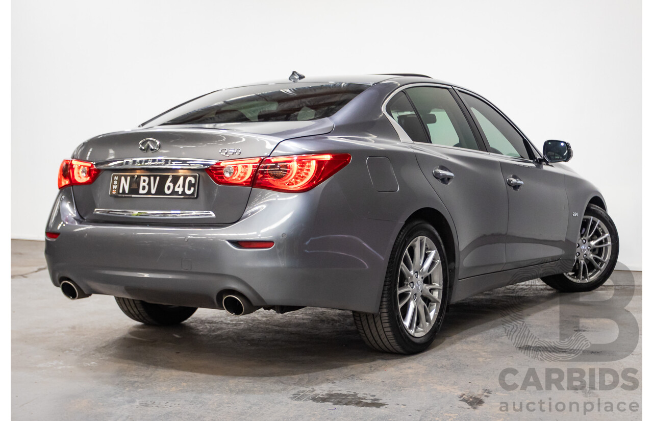 08/2016 Infiniti Q50 2.2d GT RWD V37 MY17 4D Sedan Graphite Shadow Grey Metallic Turbo Diesel 2.1L