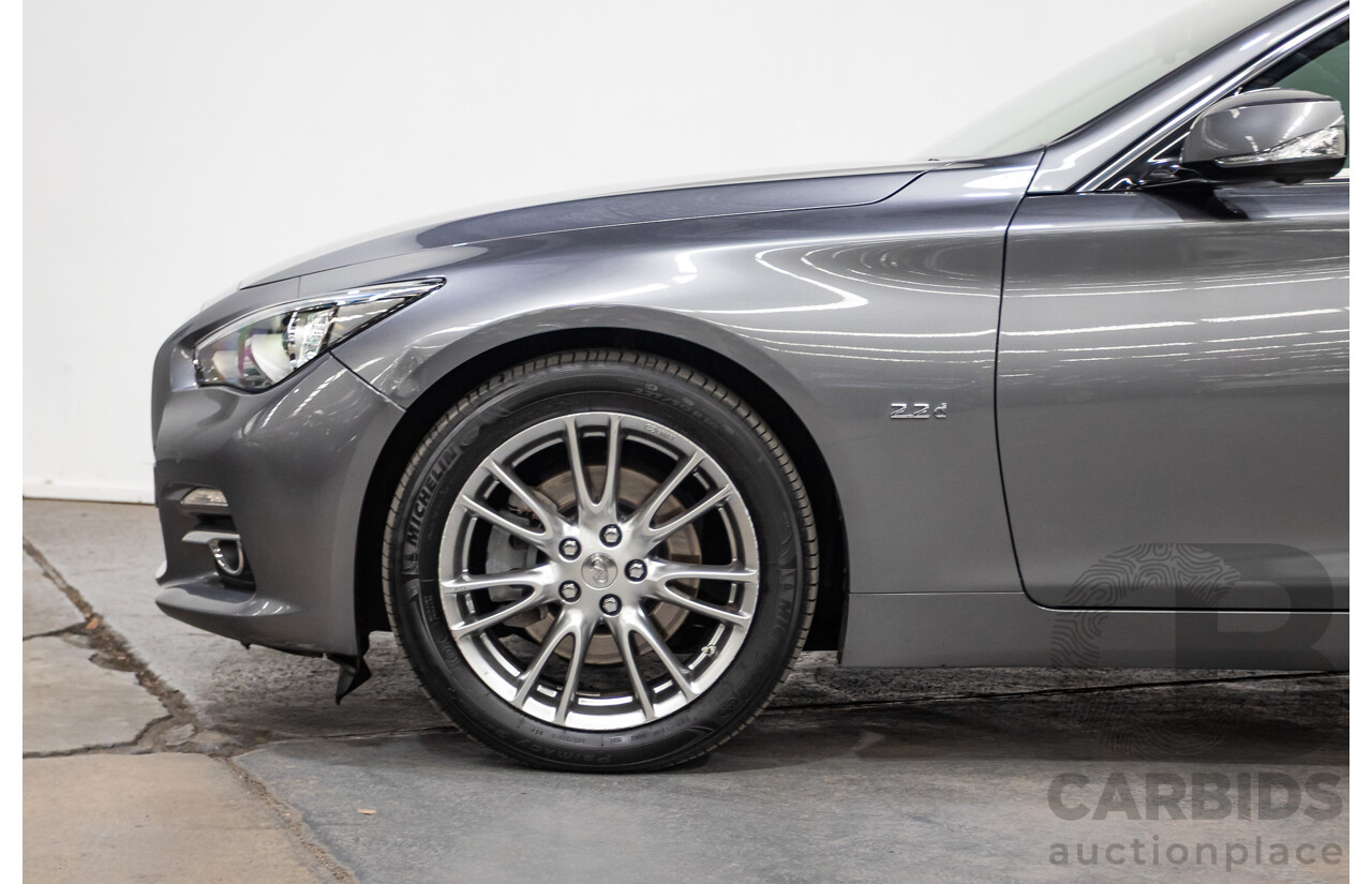 08/2016 Infiniti Q50 2.2d GT RWD V37 MY17 4D Sedan Graphite Shadow Grey Metallic Turbo Diesel 2.1L