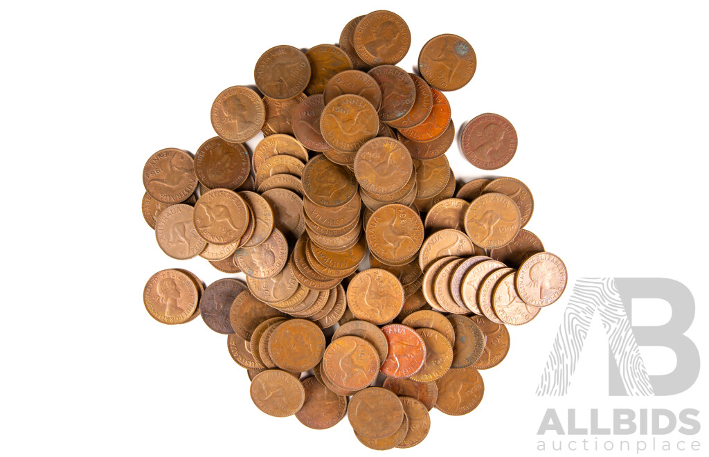 Collection of Australian KGVI and QE2 Pennies, Examples Spanning 1939 to 1964