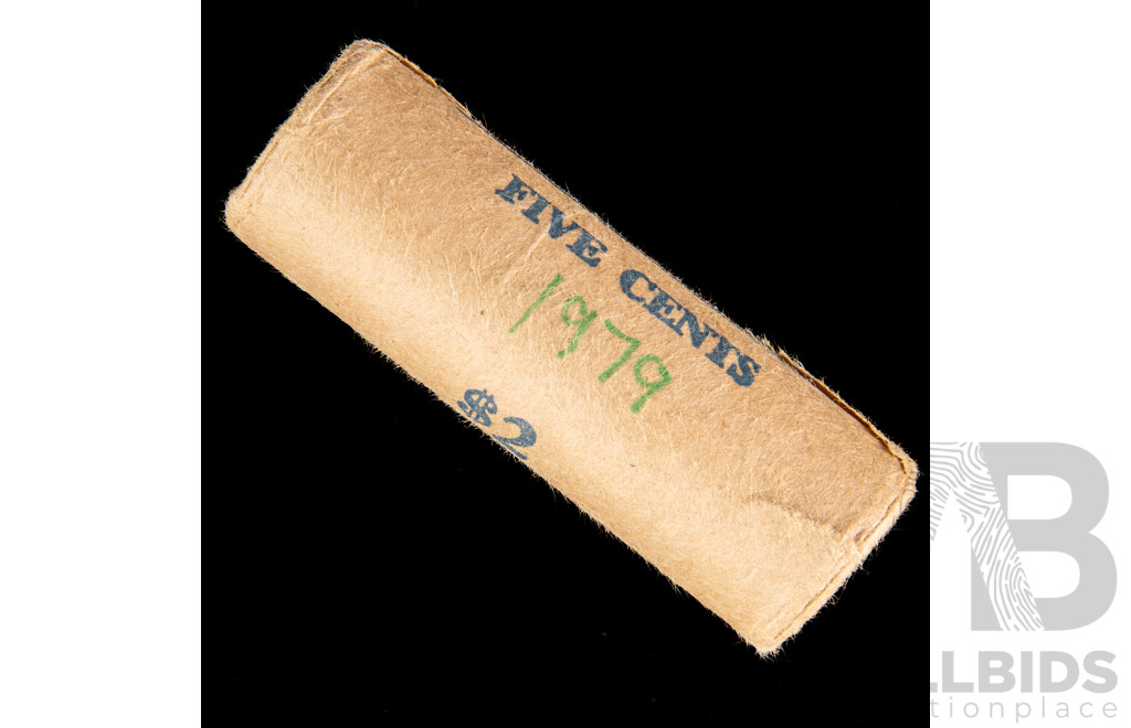 Australian 1979 Five Cent Coin Roll with Twenty Commemorative Twenty Cent Coins Including 2013 PNC 25th Year Parliament House, 2016 Fifty Years Decimal Currency, 2011 Women's Day, 2013 Canberra Centenary and More