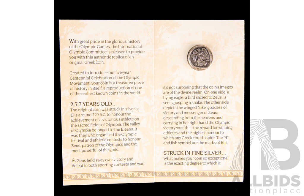 Collection of Coins Including 1988 Parliament House Medallion, 1996 Olympic Victory Coin, Great Britain, New Zealand Silver Threepence