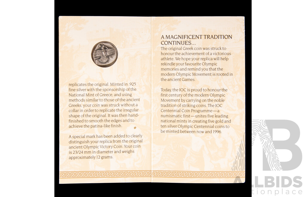 Collection of Coins Including 1988 Parliament House Medallion, 1996 Olympic Victory Coin, Great Britain, New Zealand Silver Threepence