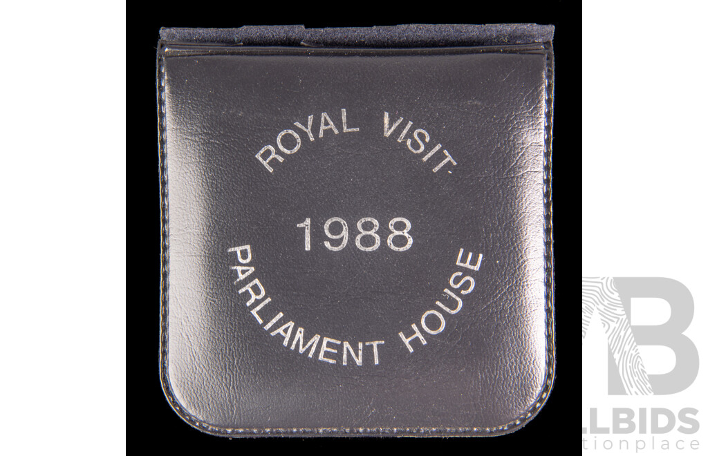 Collection of Coins Including 1988 Parliament House Medallion, 1996 Olympic Victory Coin, Great Britain, New Zealand Silver Threepence