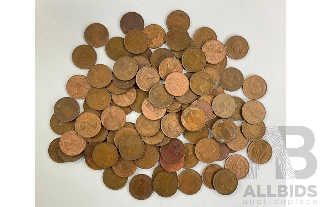 Collection of Australian KGVI/QE2 Pennies, Examples Spanning 1944 to 1964