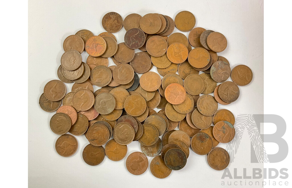 Collection of Australian KGVI/QE2 Pennies, Examples Spanning 1939 to 1964