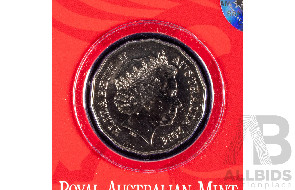 Australian RAM 2024 Two One Dollar Set, Year of the Dragon and 2014 Fifty Cent, Year of the Horse